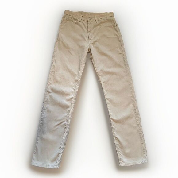 Levis 505 Corduroy Pants Mens 33x34 Straight‎ Leg White Ivory Y2K - Picture 2 of 14
